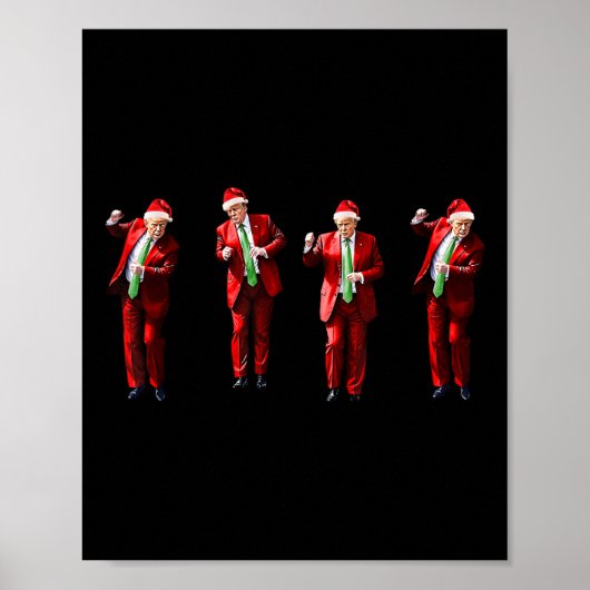 Funny Trump Dance Weihnachtsmann Weihnachten Weihn Poster (Vorne)