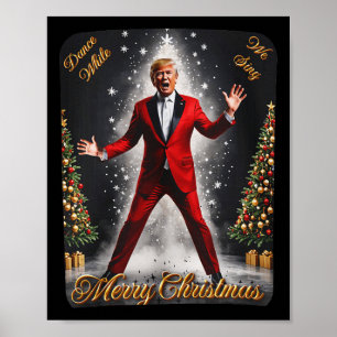 Funny Trump Dance Weihnachtsmann Weihnachten Weihn Poster