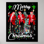 Funny Trump Dance Weihnachtsmann Weihnachten Weihn Poster (Vorne)