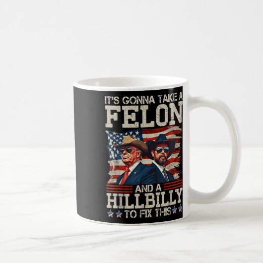 Funny Trump, der eine Hillbilly und eine Kaffeetasse (Rechts)