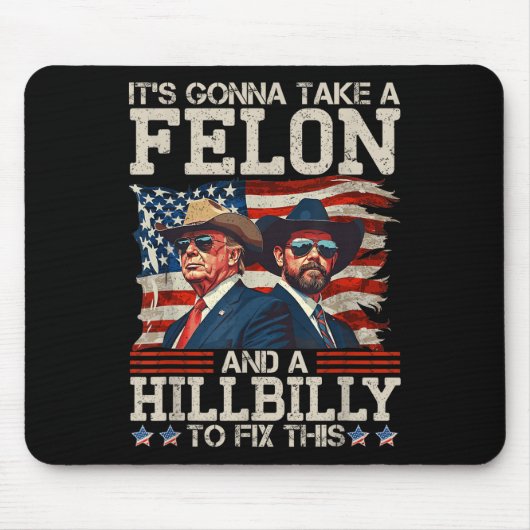 Funny Trump, der eine Hillbilly und eine Mousepad (Vorne)