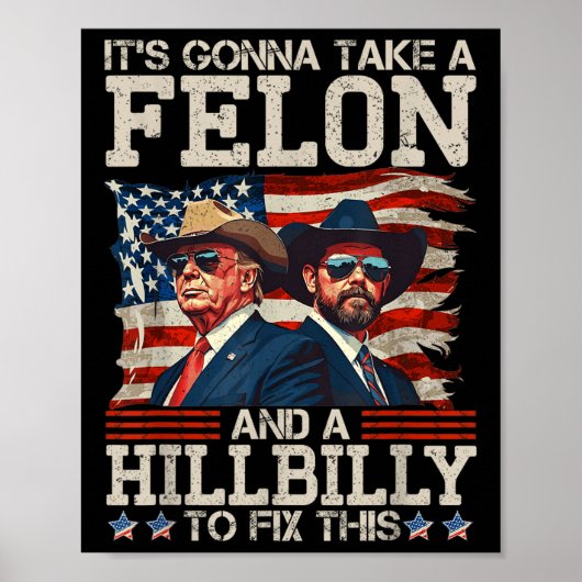 Funny Trump, der eine Hillbilly und eine Poster (Vorne)