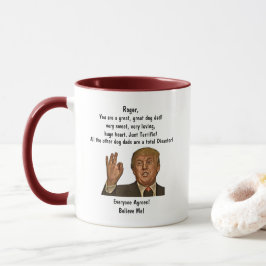 Funny Trump Dog Vater Vatertag Kaffee Tasse
