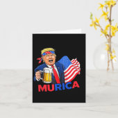 Funny Trump Drink Bier T-Shirts Weihnachten 2024 G Karte (Gelbe Blume)