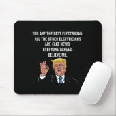 Funny Trump Electrician Lineman Mousepad (Mit Mouse)