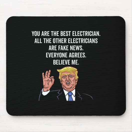 Funny Trump Electrician Lineman Mousepad (Vorne)
