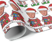 Funny Trump Elf 2024 Weihnachten wieder großartig  Geschenkpapier (Rolleneckpunkt)