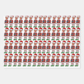 Funny Trump Elf Custom Face Foto Elf Weihnachten Geschenkpapier Set (Vorderseite 2)