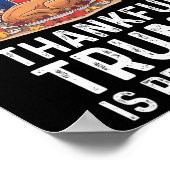 Funny Trump Erntedank dankbar Trump ist Präsident Poster (Ecke)