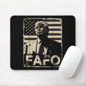 Funny Trump Fafo Retro American Flag Mousepad (Mit Mouse)