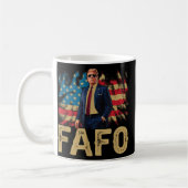 Funny Trump Fafo, Y2k Fafo Trump, US-Flag Vin Kaffeetasse (Links)