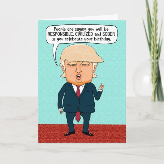 Funny Trump Fake News Geburtstag Karte (Vorderseite)