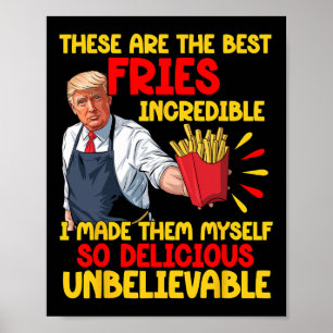 Funny Trump Fast Food Spaß Fries Election 2024 Bu Poster