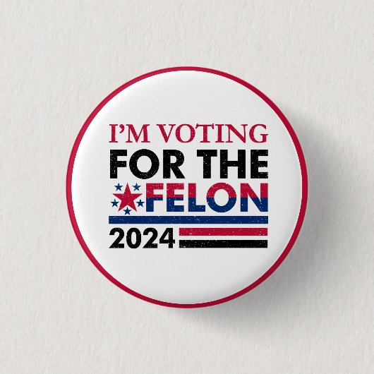 Funny Trump Felon Button (Vorderseite)