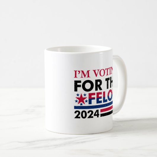 Funny Trump Felon Kaffeetasse (VorderseiteRechts)