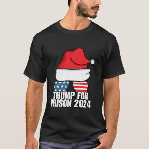 Funny Trump For Prison 2024 Sonnenbrille USA Flag  T-Shirt