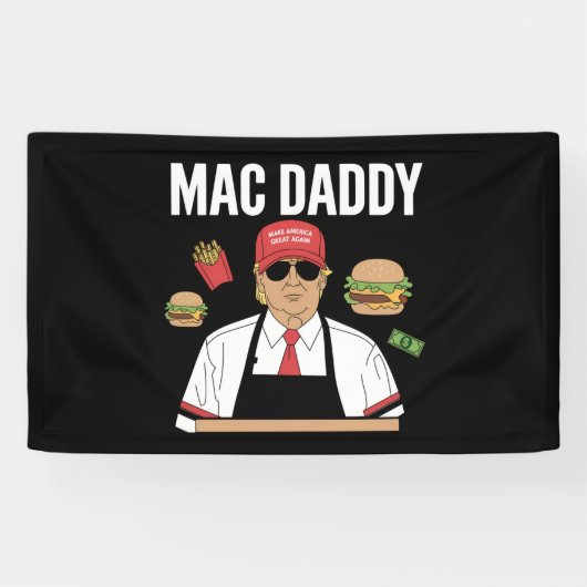 Funny Trump Fries Making Fries Mac Daddy Banner (Horizontal)
