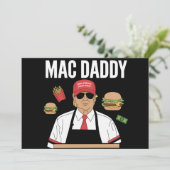 Funny Trump Fries Making Fries Mac Daddy Einladung (Stehend Vorderseite)