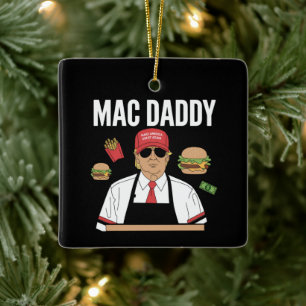 Funny Trump Fries Making Fries Mac Daddy Keramikornament