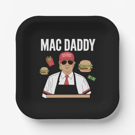 Funny Trump Fries Making Fries Mac Daddy Pappteller (Vorderseite)