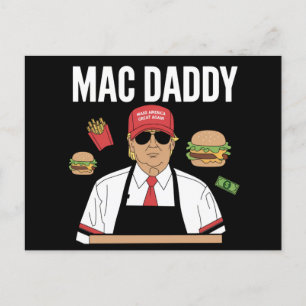 Funny Trump Fries Making Fries Mac Daddy Postkarte