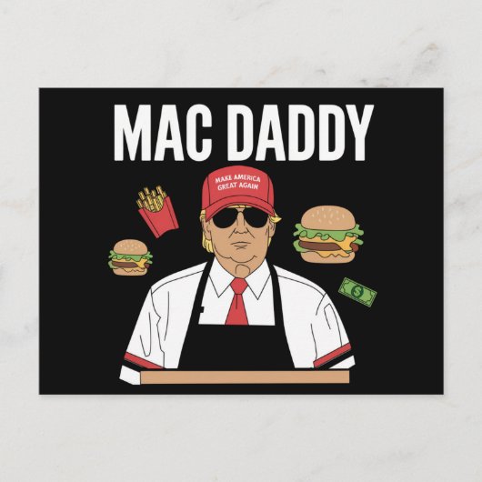Funny Trump Fries Making Fries Mac Daddy Postkarte (Vorderseite)