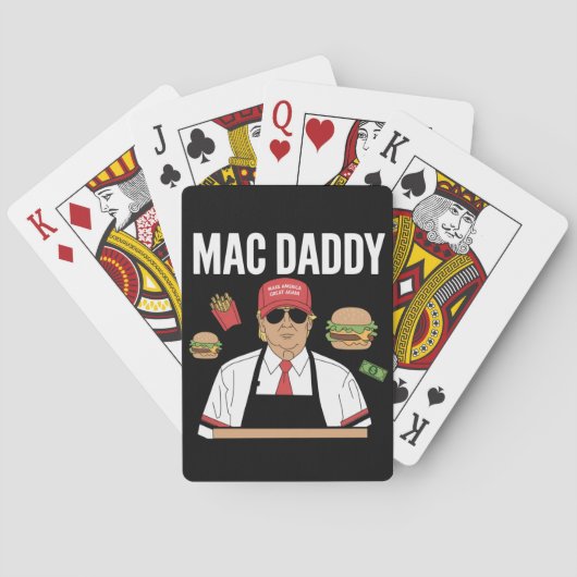 Funny Trump Fries Making Fries Mac Daddy Spielkarten (Rückseite)