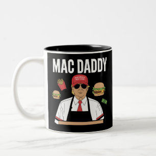 Funny Trump Fries Making Fries Mac Daddy Zweifarbige Tasse