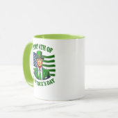 Funny Trump froh 4. St Patricks Day Tasse (Vorderseite Links)