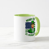Funny Trump froh 4. St Patricks Day Tasse (VorderseiteRechts)