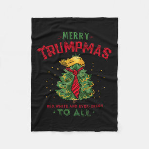 Funny Trump frohe Trumps Weihnachtsbaum Xmas Hol Fleecedecke