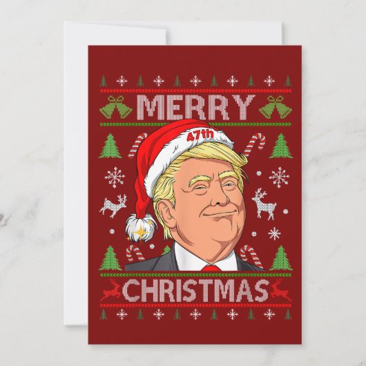Funny Trump frohe Weihnachten Ugly Xmas Sweater Ge (Vorderseite)