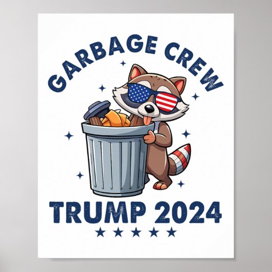Funny Trump Garbyge Crew Poster (Vorne)