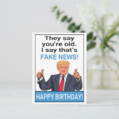 Funny Trump Geburtstagsgeschenk Postkarte (Stehend Vorderseite)