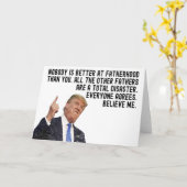Funny Trump Geschenk für Vater Väter Tageskarte Karte (Gelbe Blume)