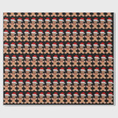 Funny Trump Gesicht Custom Face Foto Gingerbrei Geschenkpapier (Flach)