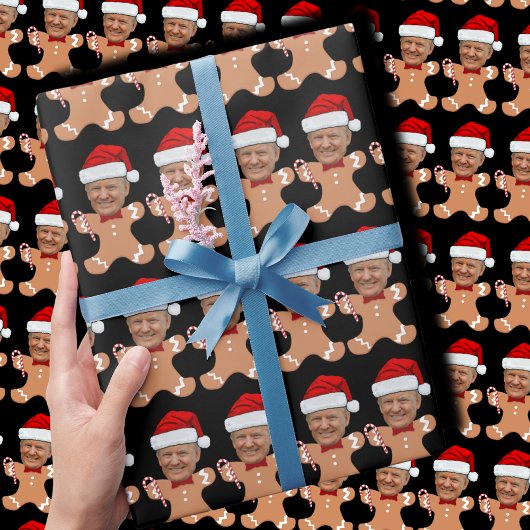 Funny Trump Gesicht Custom Face Foto Gingerbrei Geschenkpapier