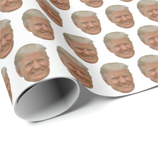 Funny Trump Gesicht Geschenkpapier (Rolleneckpunkt)