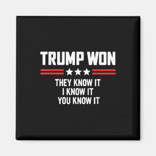 Funny Trump gewann sie wissen es ich weiß es Sie w Magnet