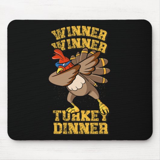 Funny Trump Gewinner Gewinner Türkei Abendessen Tu Mousepad (Vorne)