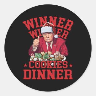Funny Trump Gewinner Kochkünste Abendessen Merry C Runder Aufkleber