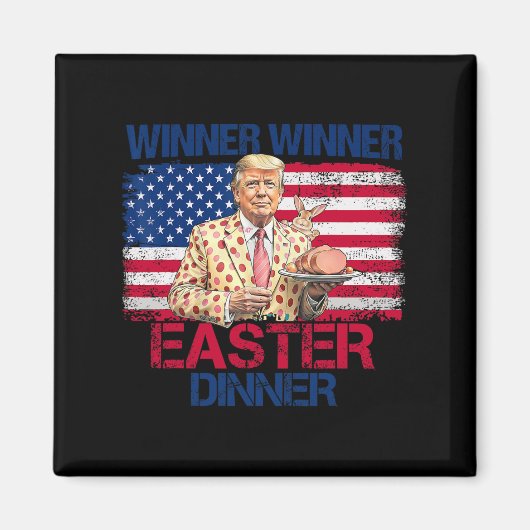Funny Trump Gewinner Osterabend Ostertag Magnet (Vorne)