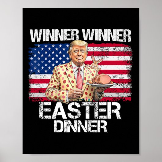 Funny Trump Gewinner Osterabend Ostertag Poster (Vorne)