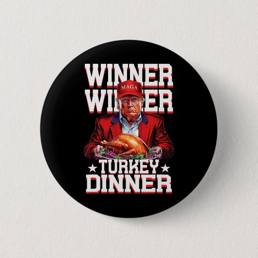 Funny Trump Gewinner Türkei Abendessen Erntedank D Button (Vorderseite)