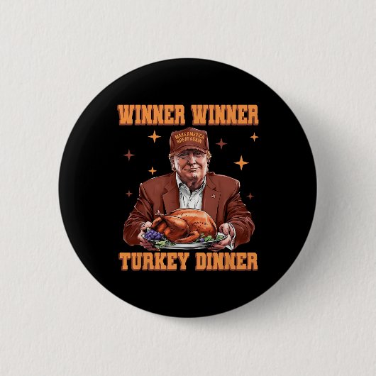 Funny Trump Gewinner Türkei Abendessen Erntedank D Button (Vorderseite)
