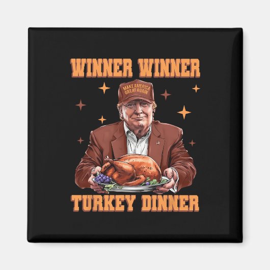 Funny Trump Gewinner Türkei Abendessen Erntedank D Magnet (Vorne)