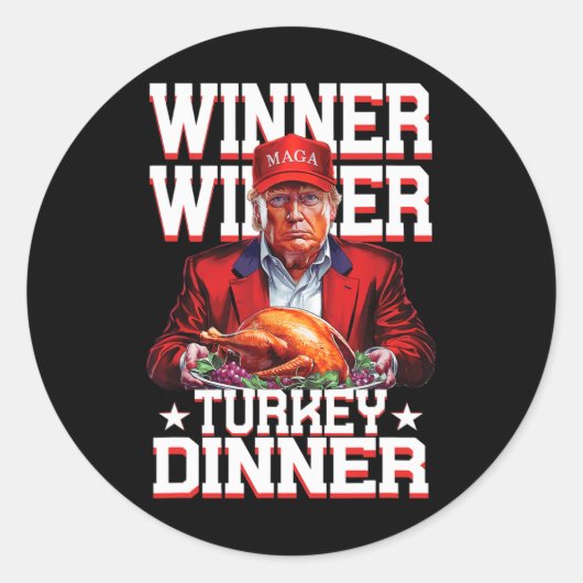 Funny Trump Gewinner Türkei Abendessen Erntedank D Runder Aufkleber (Vorderseite)