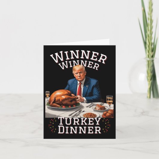 Funny Trump Gewinner Türkei Abendessen Thanksgivi Karte (Vorderseite)