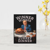 Funny Trump Gewinner Türkei Abendessen Thanksgivi Karte (Gelbe Blume)