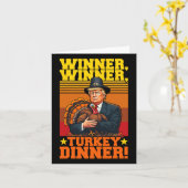 Funny Trump Gewinner Türkei Abendessen Thanksgivi Karte (Gelbe Blume)